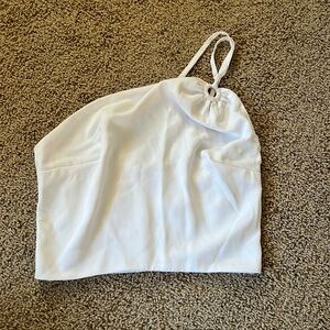 nwt abercrombie 1 strap adjustable white top xs